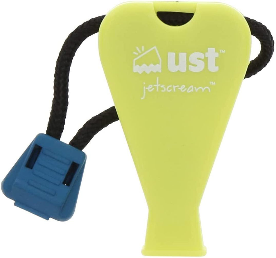 Ultimate Survival JetScream Whistle Yellow 122 Decibel Pea-Less Floating Design