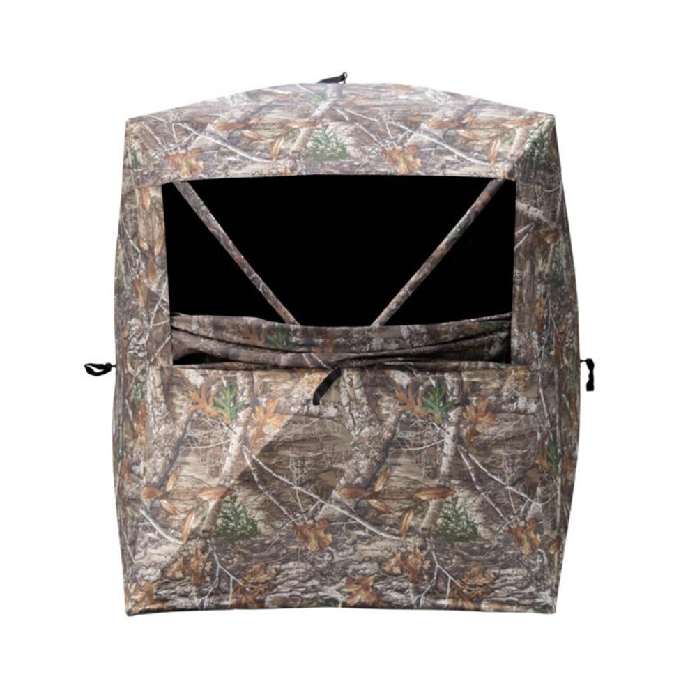 Rhino R102 Two-Person Ground Blind with Double Mesh Windows Realtree Edge