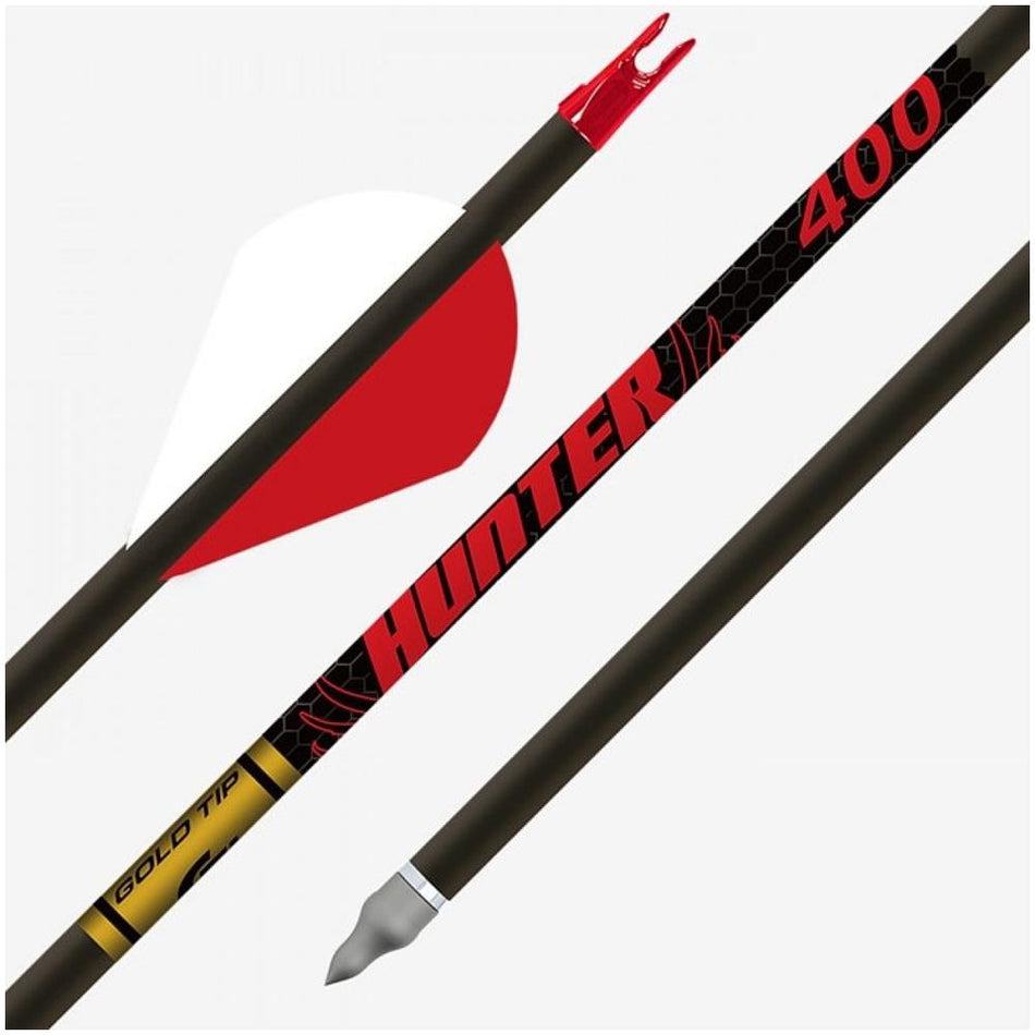 Gold Tip Hunter 340 Raptor Vanes 2" Arrows Half Dozen Pack