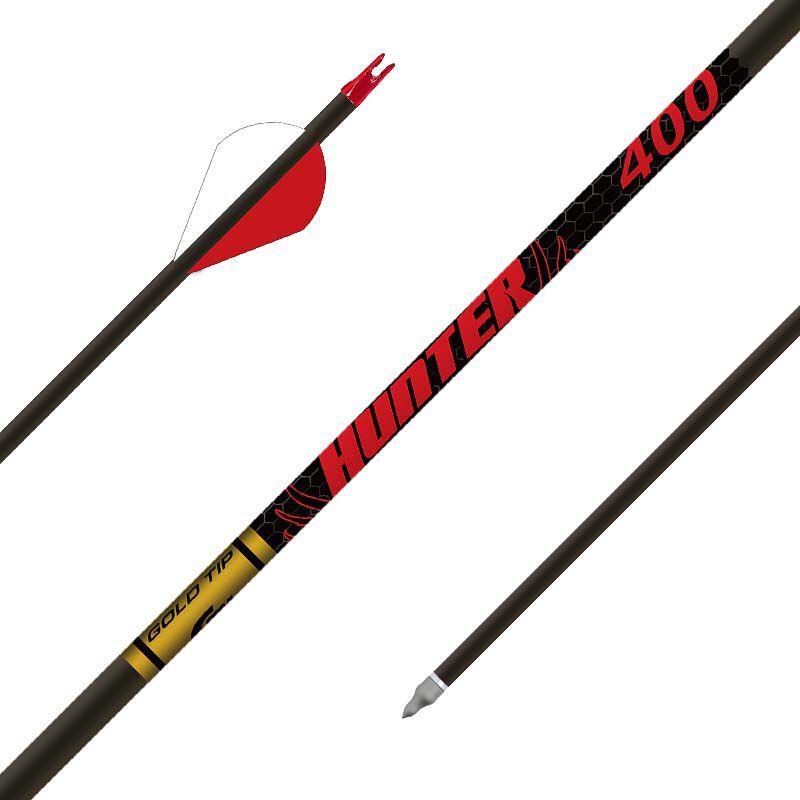 Gold Tip Hunter 400 Spine Carbon Arrows with Rapt-X Vanes 6-Pack