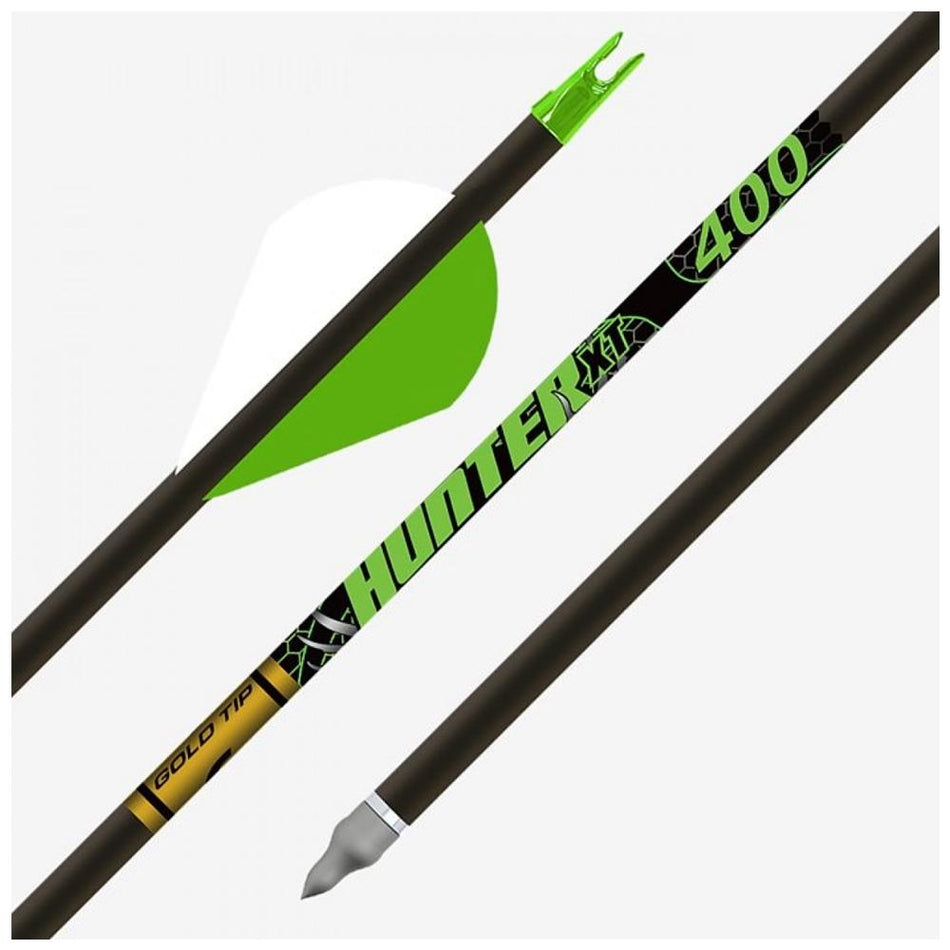 Gold Tip Hunter XT 340 Raptor Vanes 2" Arrows Half Dozen Pack