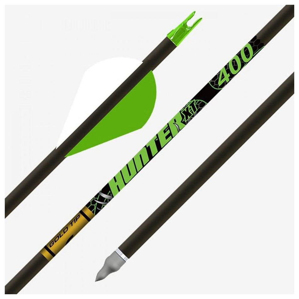 Gold Tip Hunter XT 500 Arrows 2in Raptor Vanes 1/2 Dozen