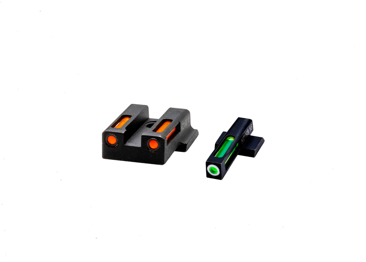 HIVIZ LiteWave H3 All-Steel Tritium Sight for S&W M&P 9EZ – Orange Green LitePipe White Ring