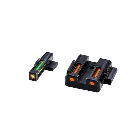 HIVIZ LiteWave H3 Tritium Night Sight Set S&W M&P All Calibers Green/Orange Front Orange Rear