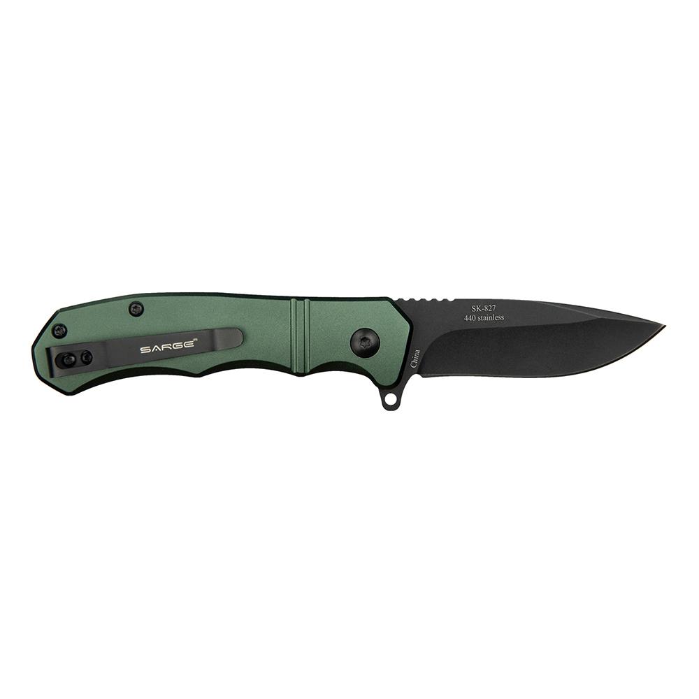 Sarge Knives Command Folder Army Green 7" OAL Turbo Lock Tactical Knife
