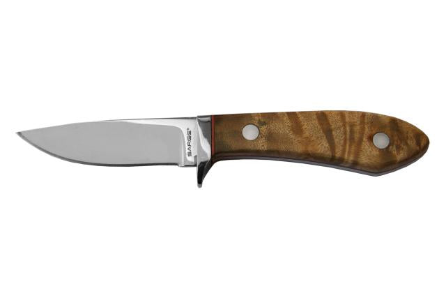 Sarge Knives TK Fixed Blade Bird Hunting Knife Maple Burl Handle