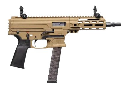 PANZER ARMS ARP 9 9MM PISTOL 6.5" T.B COYOTE TAN W/ TRI LUG FU SIGHTS, MLOK RAIL, 15RD/33RD