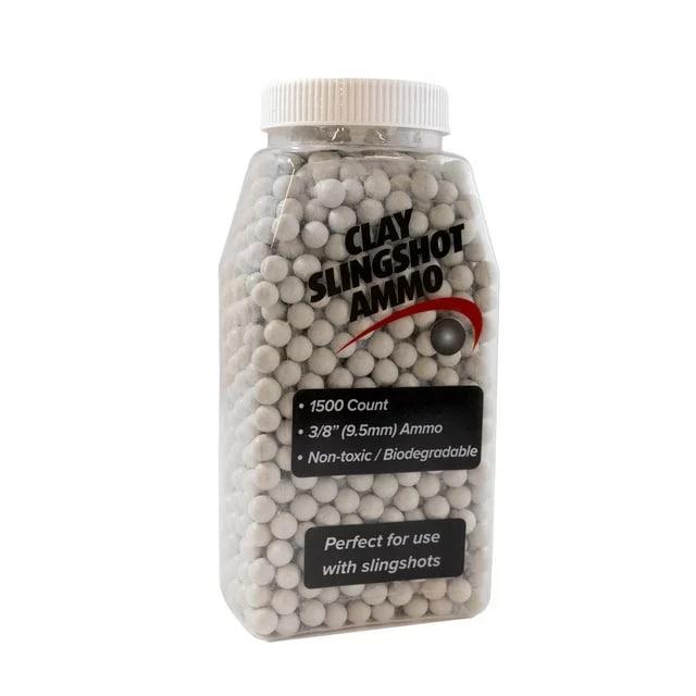 DAC Clay Slingshot Ammo 1500 Biodegradable 3/8 Inch Beads for Target Practice
