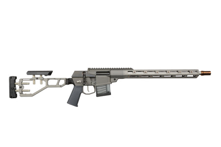 Q LLC MINIFIX55616INGRAY Mini Fix 5.56x45mm NATO 16" Tapered Barrel, Gray, Fully Adjustable Folding Stock, Magpul K Grip, 15" Q-Sert Handgaurd, AR/M4 Style Mag, Cherry Bomb Brake, Ambi Controls