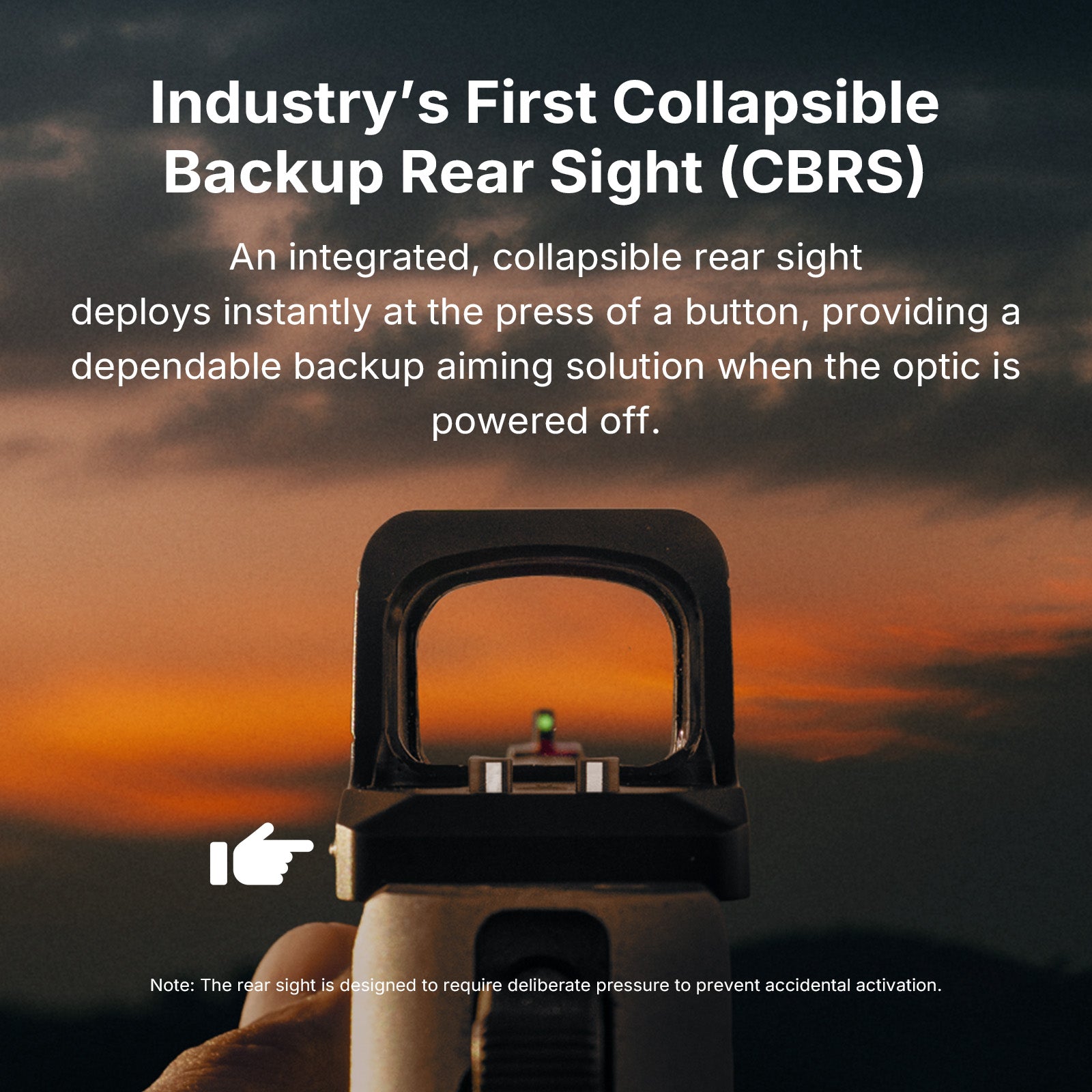 Osight XR Red Dot Enclosed Emitter Sight Multi-Reticle 2/6+32 MOA RMR Footprint with Collapsible Backup Sight