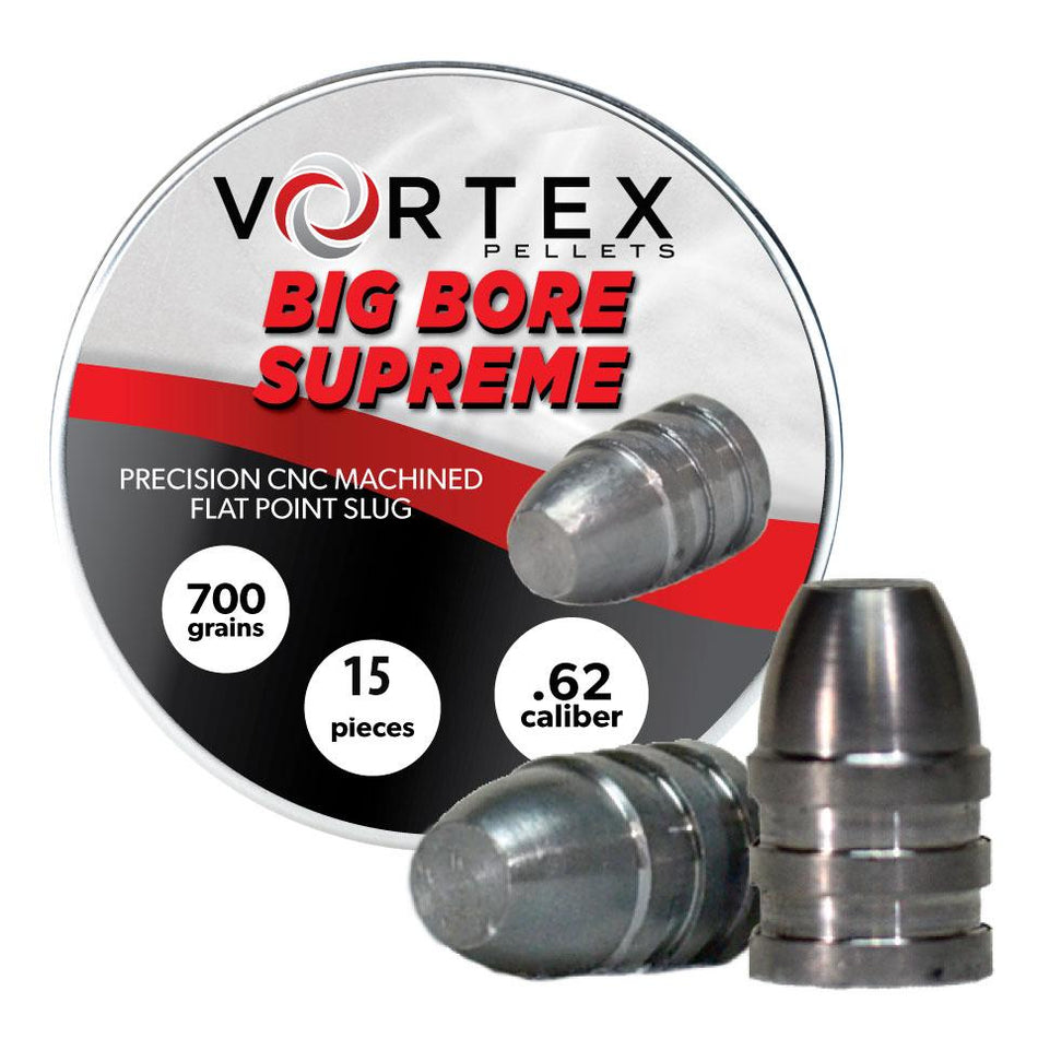 Vortex Big Bore Supreme .62 Cal Air Rifle Pellets 700 Grain 15-Pack