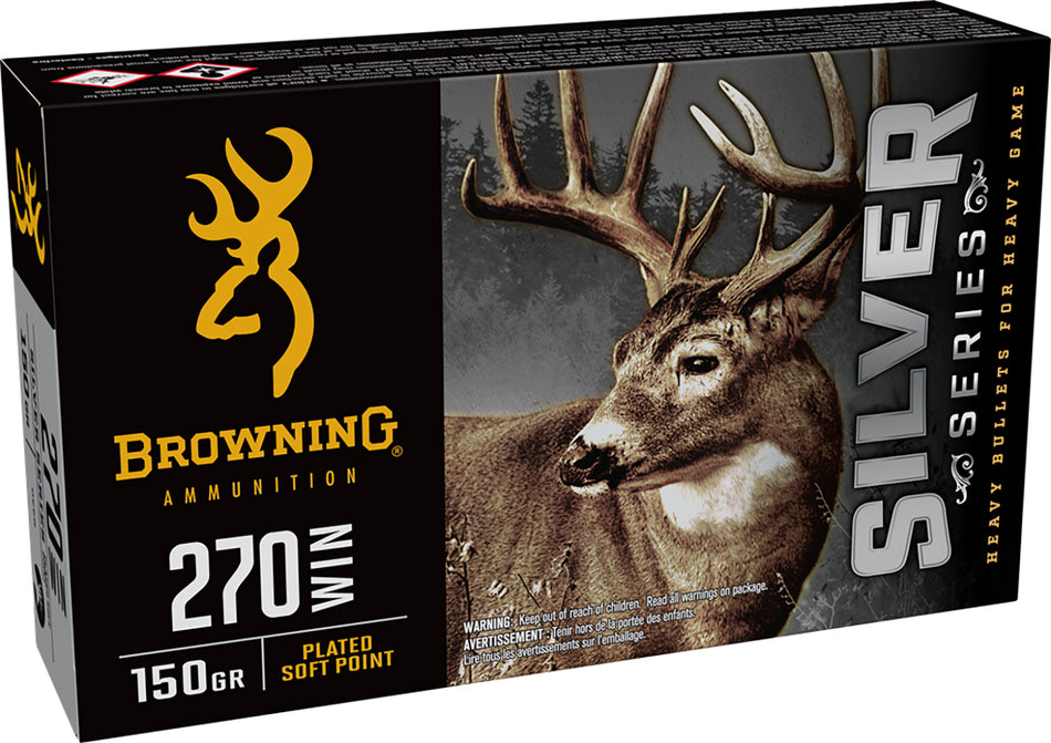 Browning Silver Plated Soft Point 150 Grain .270 Winchester 2850 fps