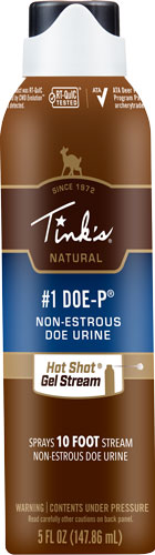 Tinks Hot Shot Gel 5oz Aerosol Non-Estrus #1 Doe-P Deer Scent