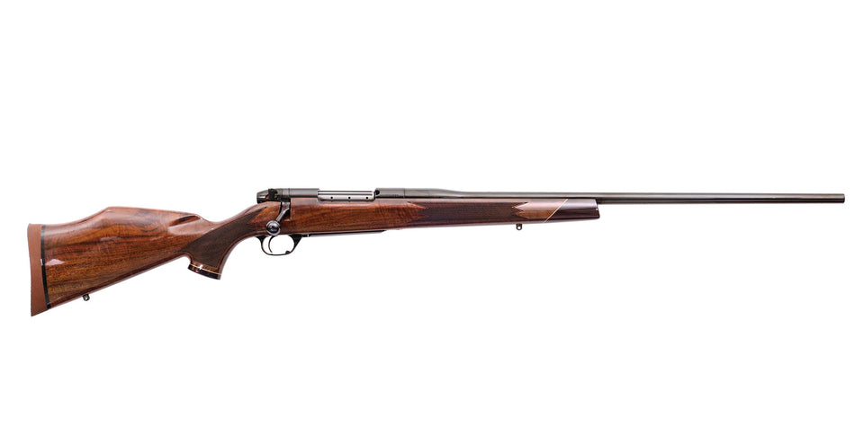 Weatherby MDX01N25RWR4O Mark V Deluxe 25 WBY RPM 4+1 24" High Gloss Blued Non-Threaded Barrel, High Gloss Blued Steel Drilled & Tapped Receiver, Gloss Walnut Fixed Stock, Right Hand
