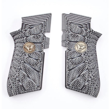 Wilson Combat EDC X9 Aggressive G-10 Grip Set Grey/Black by VZ Grips