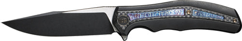 WE Knife Zonda 4.05in Black Titanium Handle with Black Stonewash Blade