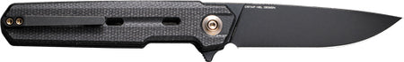 WE Knife Navo 3.25" Black Canvas Micarta/Stonewashed Liner Lock
