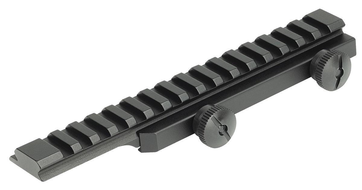 Weaver Thumbnut Tool-Free Flat Top Riser Rail for AR-15 M16 - Black Matte Aluminum