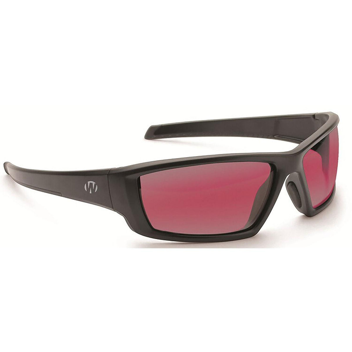 Walker's IKON Carbine Protective Shooting Glasses Black/Rose Lens Impact Resistant