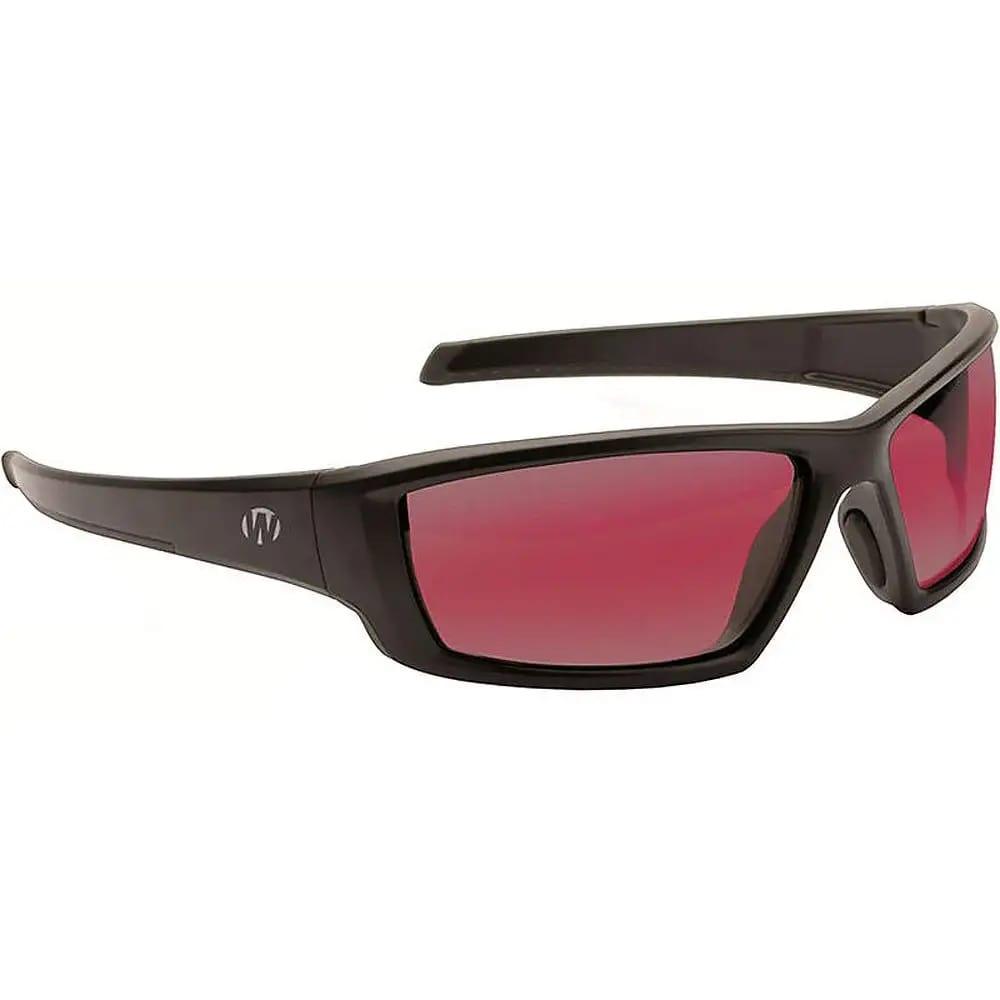 Walker's Vector Full Frame Eye Protection Shooting Glasses Black with Rose Lens & Case