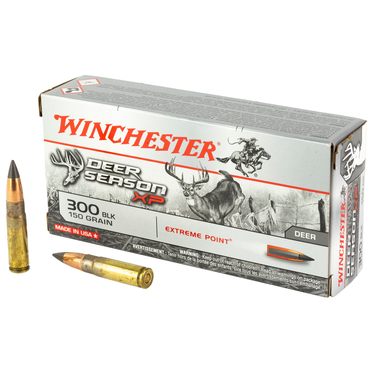 Winchester DEER SEASON XP Extreme Point 150 Grain .300 AAC Blackout 1900 fps