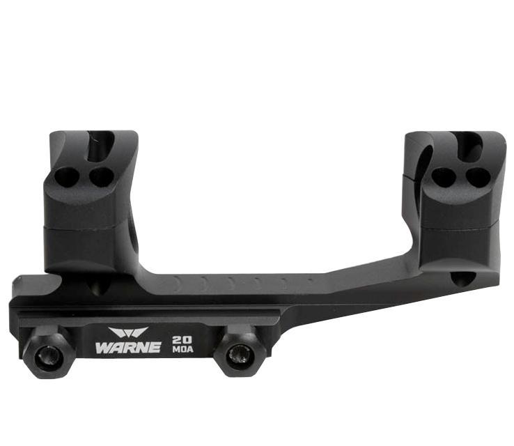 Warne LR-SKEL Skeletonized Long-Range MSR Precision Mount 1" 20 MOA Matte Black