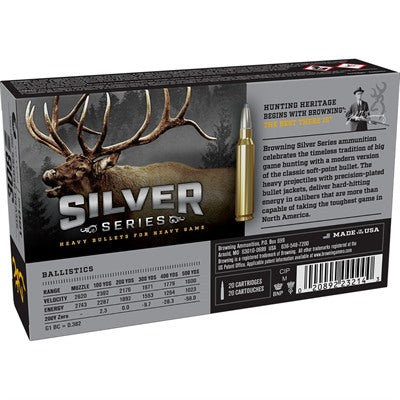Browning Silver Plated Soft Point 180 Grain .308 Win / 7.62x51mm 2743 ft lbs