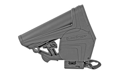 WMD Guns Elite SlingStock, AR-15 Mil-Spec Compatible, Integrated Retractable Single/Two-Point Sling, QD Attachments, Black