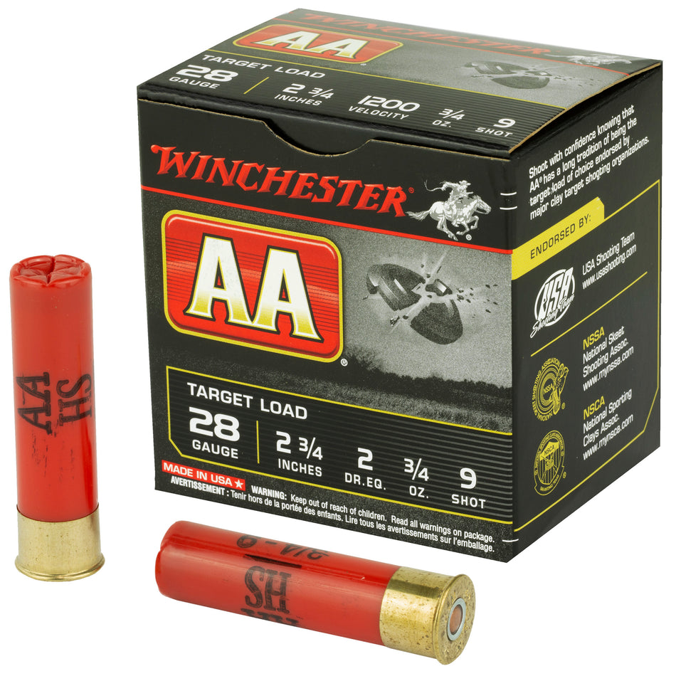 Winchester AA289 AA Target 28 Gauge 2-3/4 3/4oz #9 1200 fps