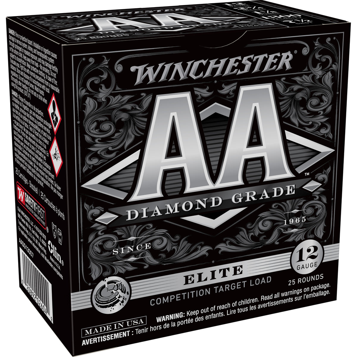 Winchester AADG13007 AA Diamond Grade 12 Gauge 2-3/4 1-1/8oz #7.5 1300 fps