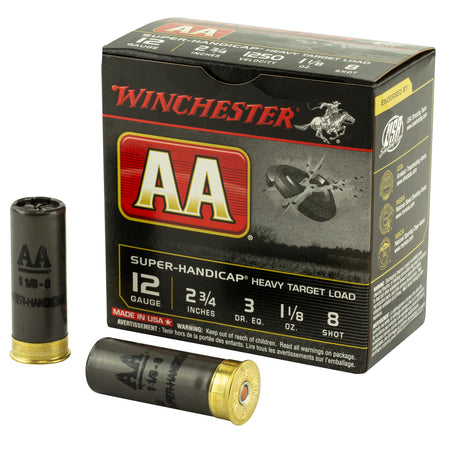 Winchester AAHA128 AA Super Handicap Heavy Target 12 Gauge 2-3/4 1-1/8oz #8 1250 fps