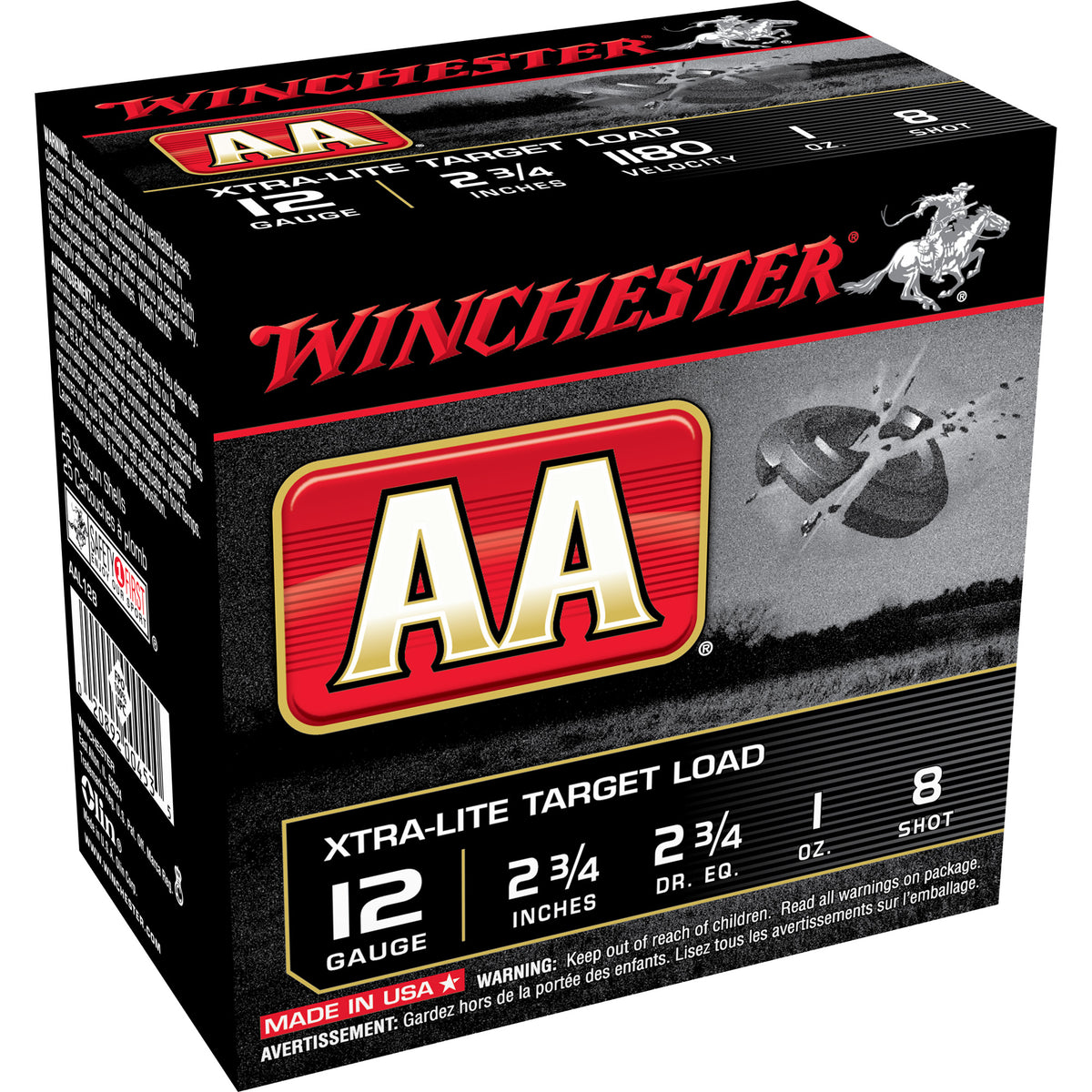 Winchester AAL128 AA Xtra-Lite 12 Gauge 2-3/4 1oz #8 1180 fps