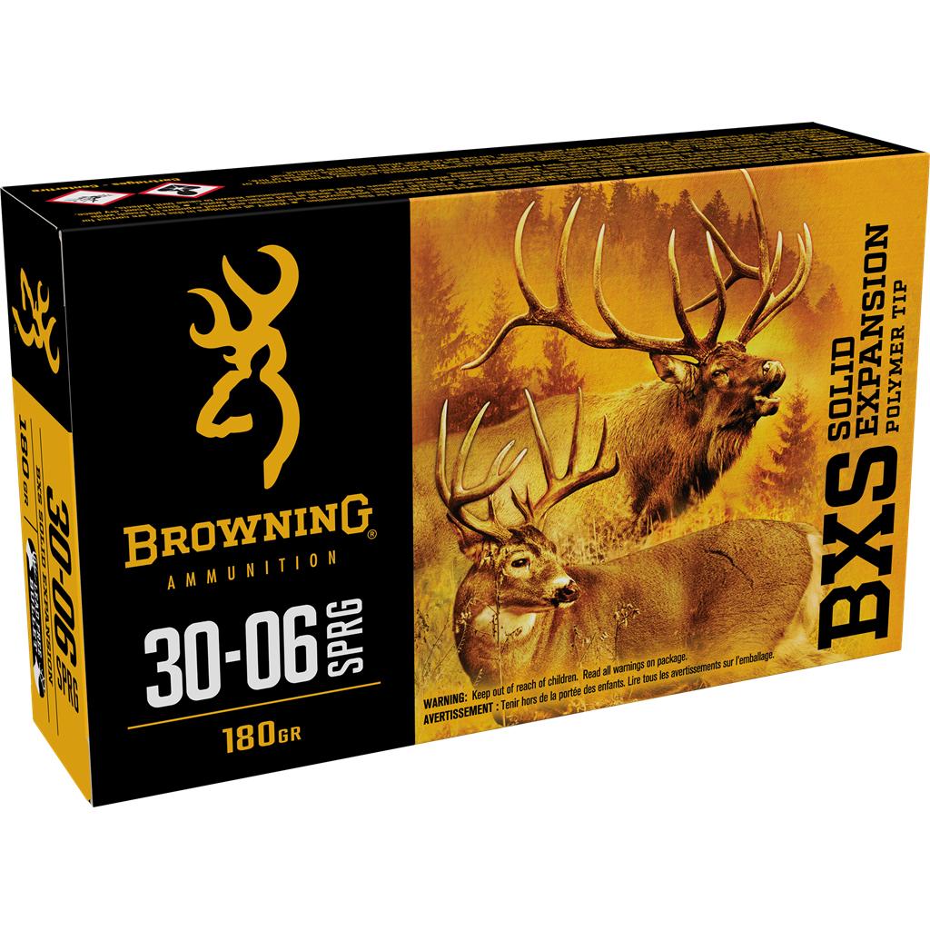 Browning BXS .30-06 Springfield 180 grain Solid Expansion Polymer Tip ammunition