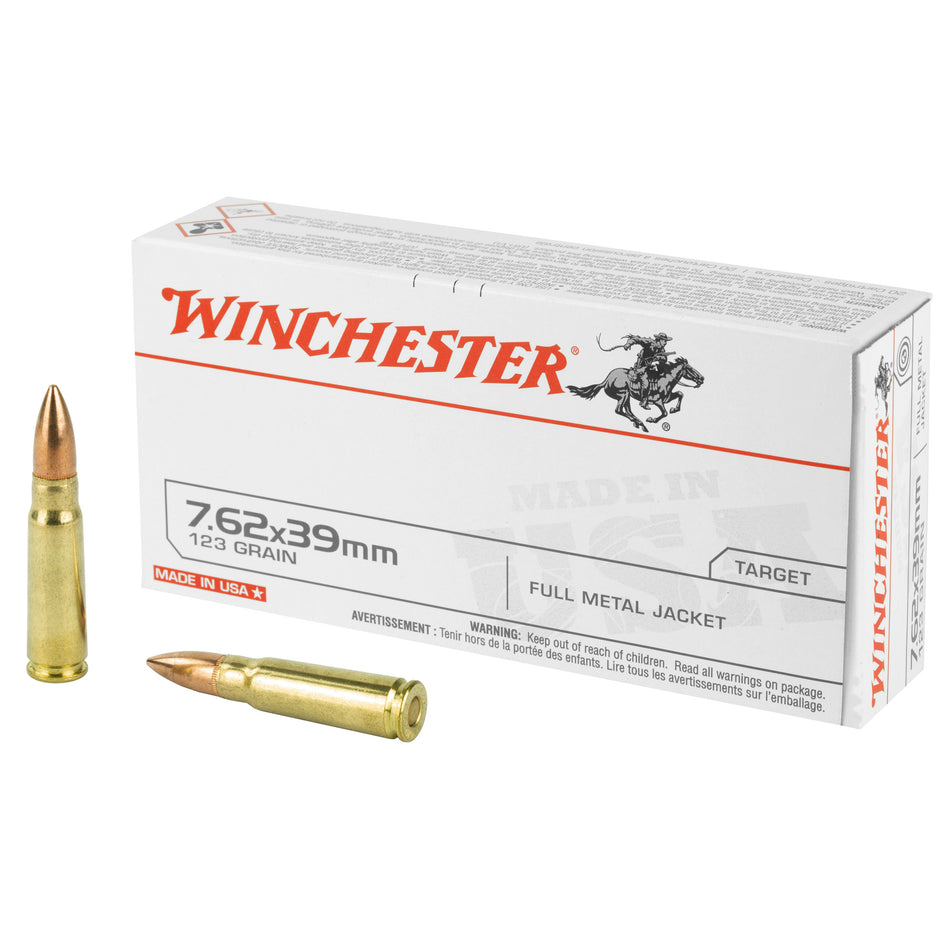 Winchester USA Full Metal Jacket 123 Grain 7.62x39mm 2355 fps
