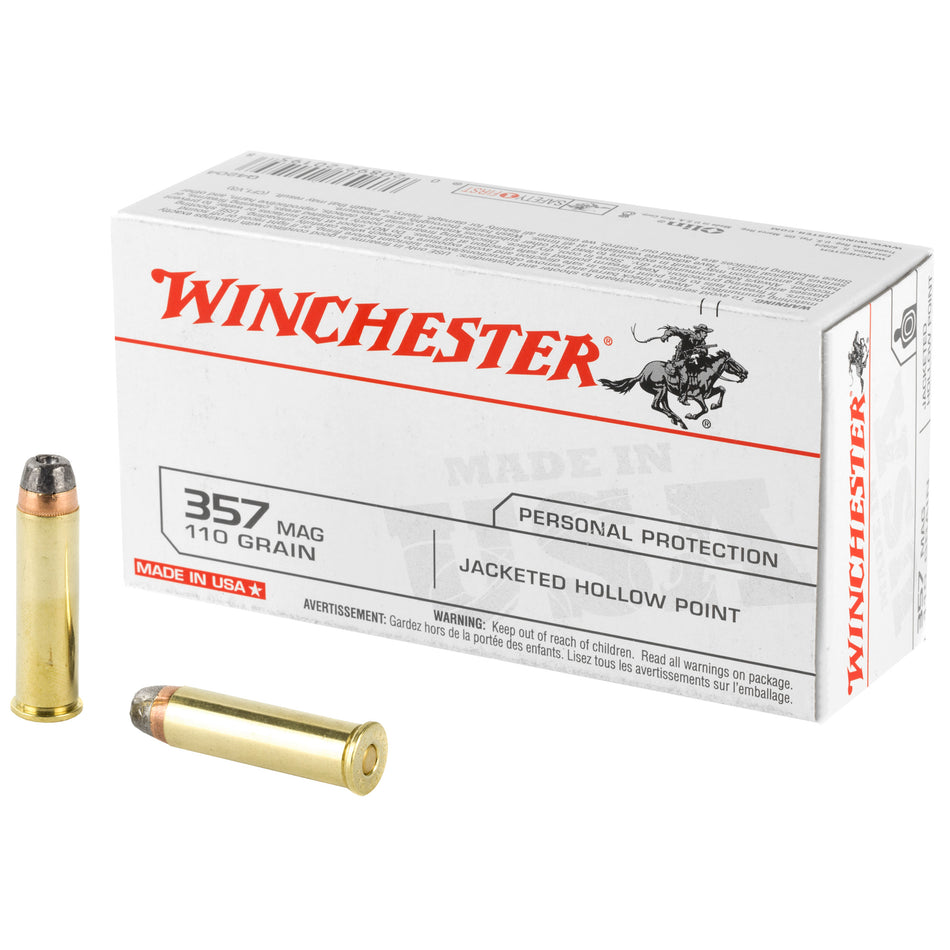 Winchester USA Jacketed Hollow Point 110 Grain .357 Magnum 1295 fps