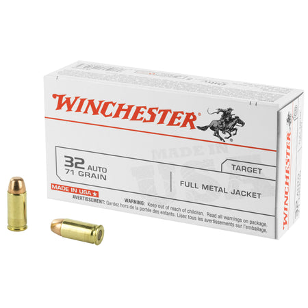 Winchester USA .32 ACP 71 grain Full Metal Jacket ammunition