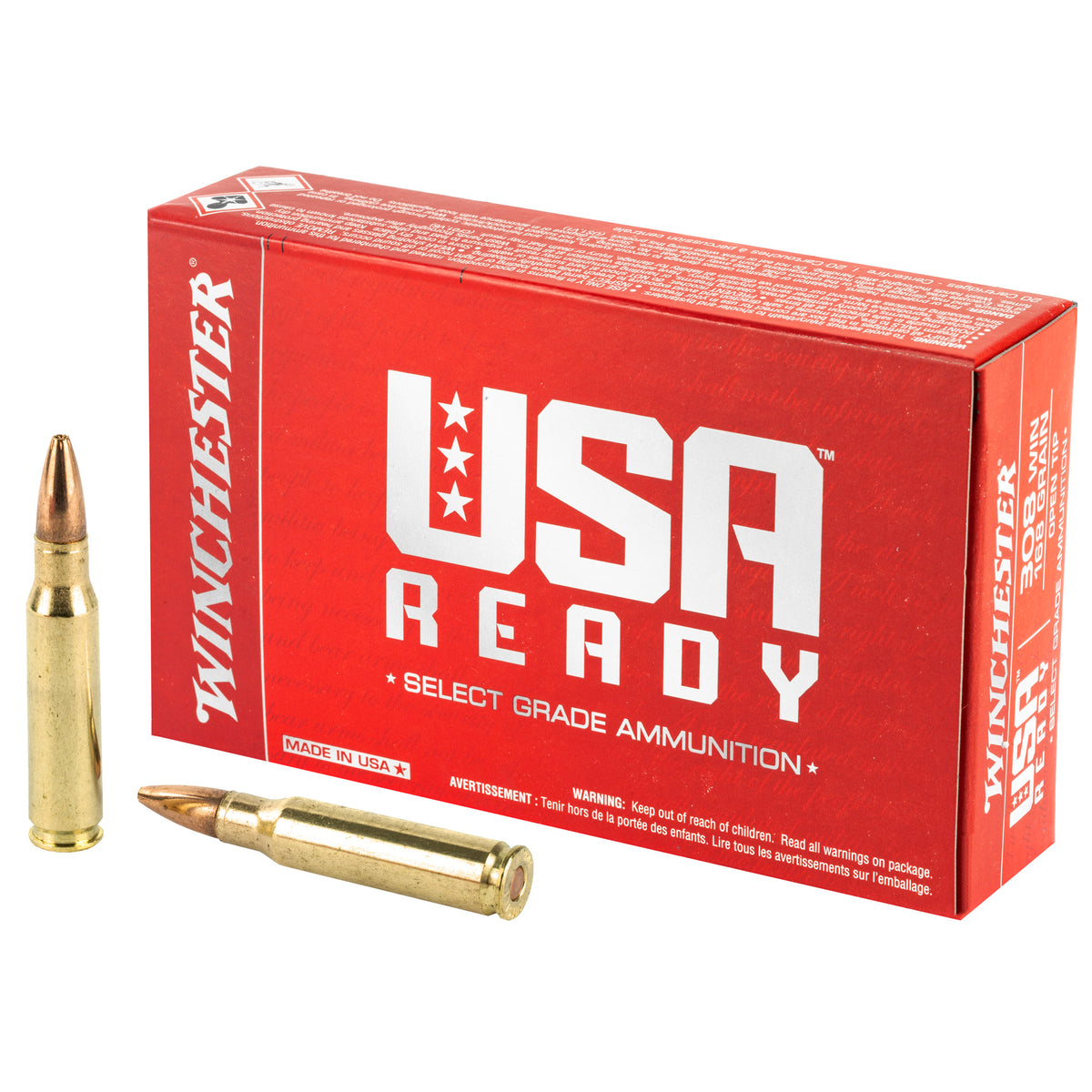 Winchester USA Ready Ready Open Tip Range 168 Grain .308 Win / 7.62x51mm 2680 fps