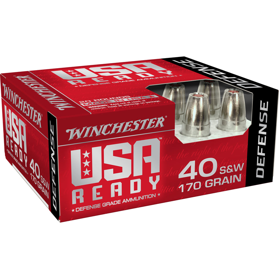 Winchester USA Ready Ready Hex Vent Hollow Point 170 Grain .40 S&W 1170 fps