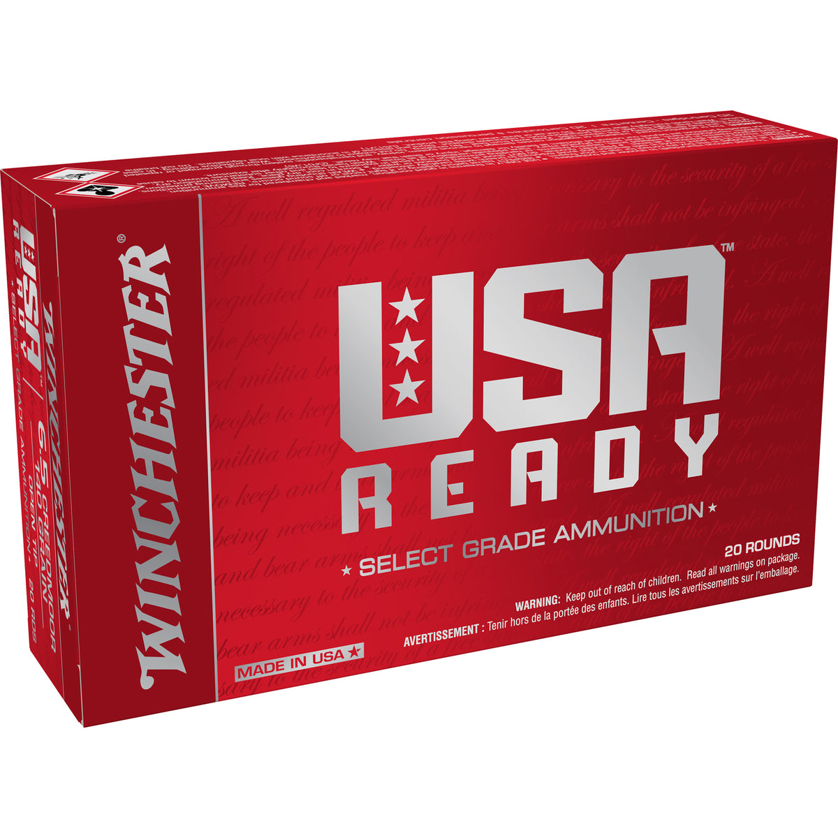 Winchester Ammo USA READY AMO 6.5 CREEDMOOR 140GR FMJ OT