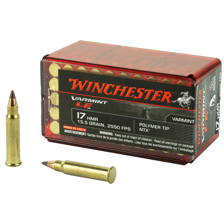 Winchester Ammunition Rimfire 17HMR 15.5Grain NTX Lead Free California Certified Nonlead Ammunition S17HMR1LF