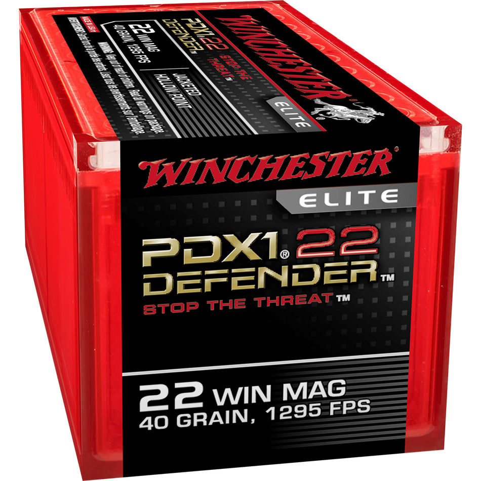 Winchester PDX1 Defender .22 Magnum / WMR 45 grain Jacketed Hollow Point ammunition