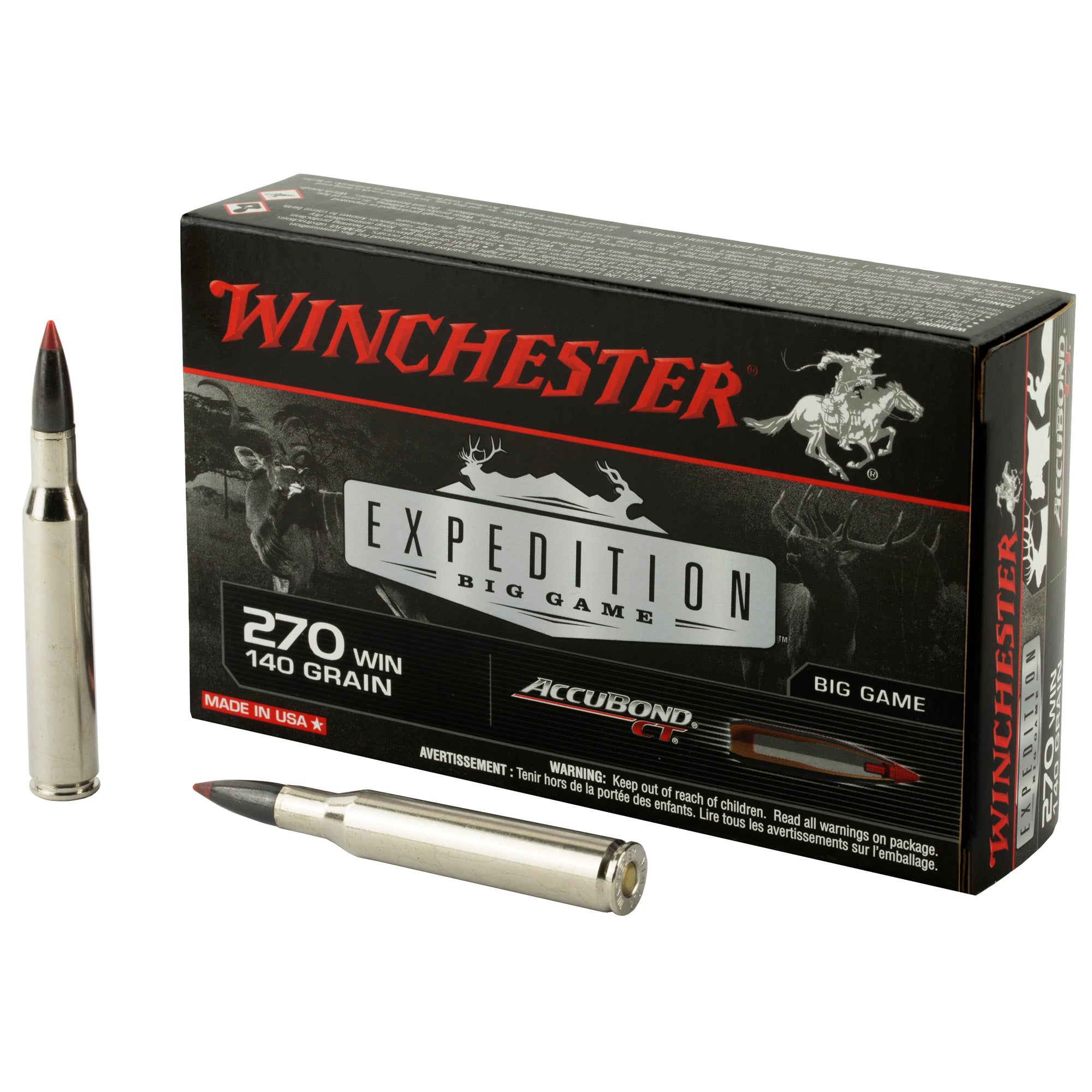 Winchester Expedition Big Game .270 Winchester 140 grain AccuBond CT Polymer Tip ammunition
