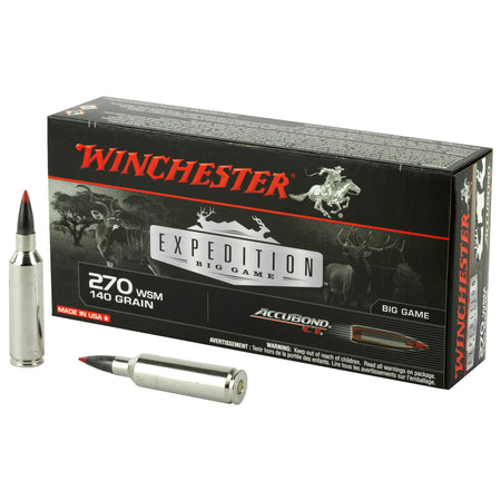 Winchester Expedition Big Game .270 WSM 140 grain AccuBond CT Polymer Tip ammunition