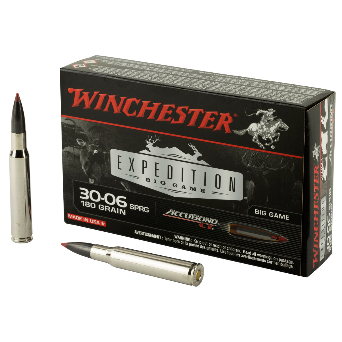 Winchester Expedition Big Game .30-06 Springfield 180 grain AccuBond CT Polymer Tip ammunition