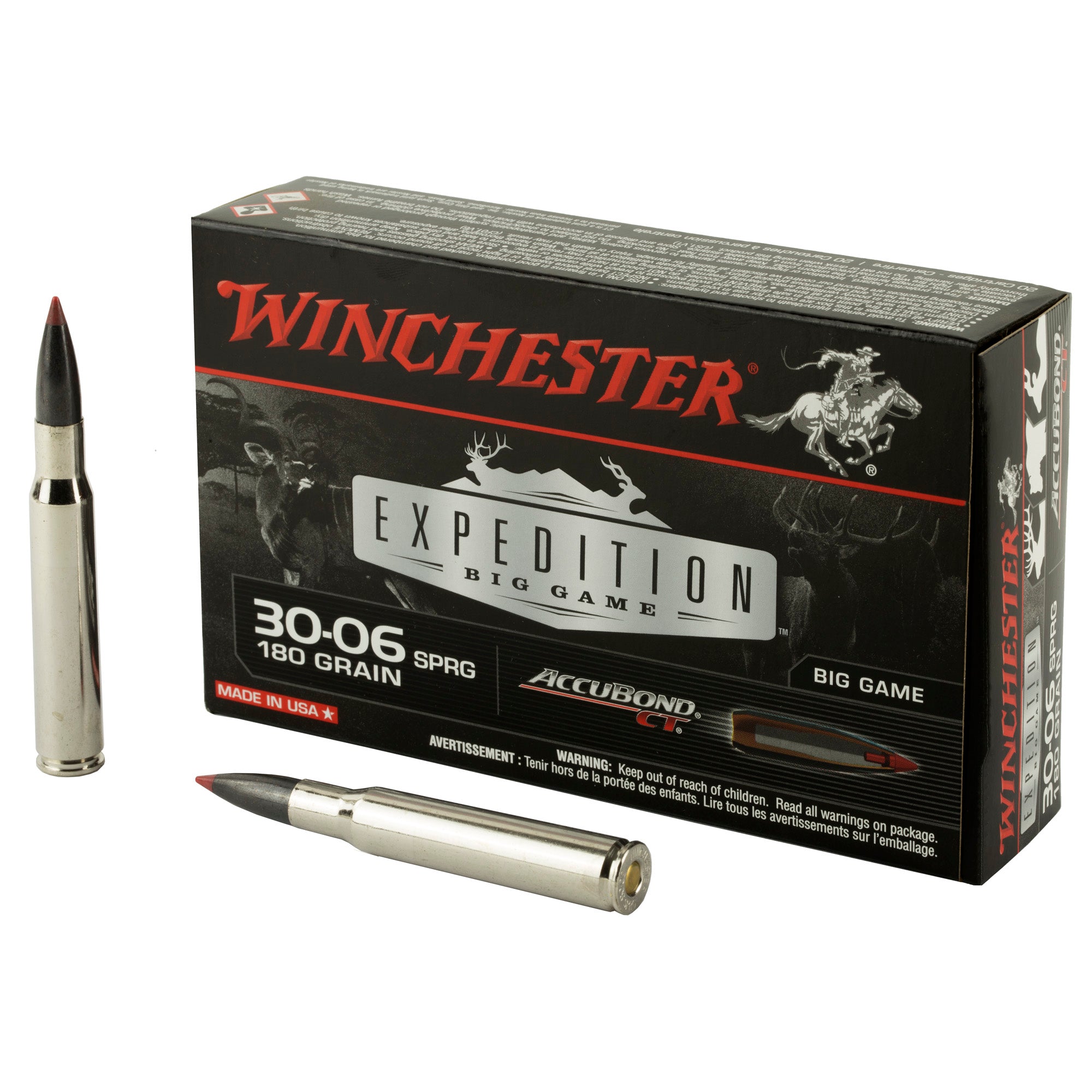 Winchester Expedition Big Game .30-06 Springfield 180 grain AccuBond CT Polymer Tip ammunition
