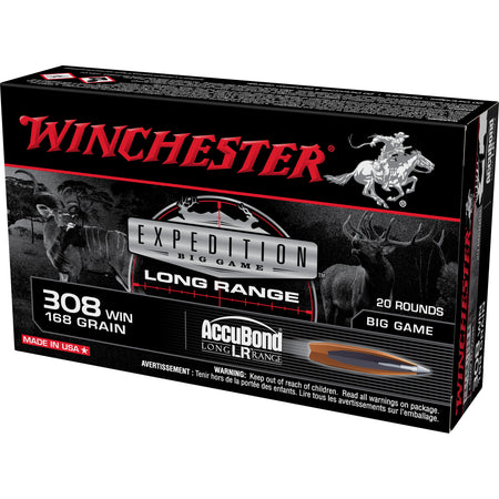 Winchester Expedition Big Game Nosler AccuBond Long-Range 168 Grain .308 Win / 7.62x51mm 2680 fps