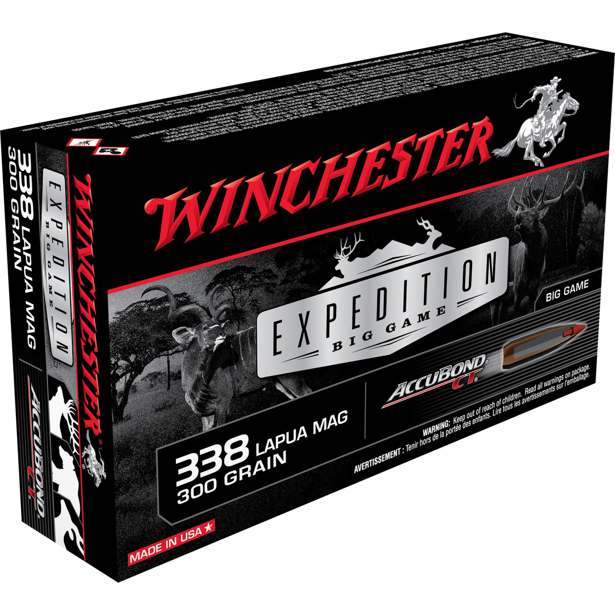 Winchester Expedition Big Game AccuBond CT Polymer Tip 300 Grain .338 Lapua Magnum