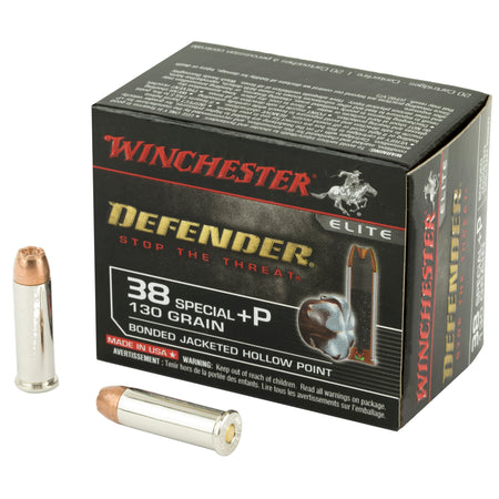 Winchester PDX1 Defender +P Bonded Jacket Hollow Point 130 Grain .38 Special 950 fps