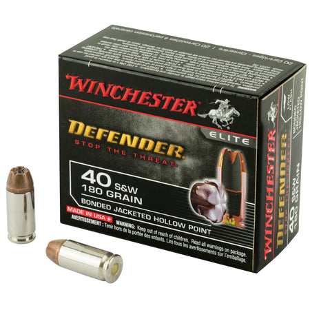 Winchester Defender Bonded Jacket Hollow Point 180 Grain .40 S&W 1140 fps