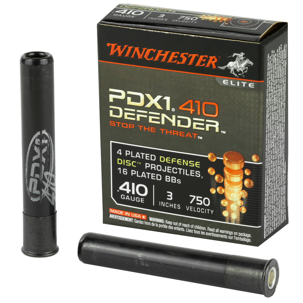 Winchester PDX1 Defender 4 Defense Discs/16 BB Pellets Combo Shotgun Ammo .410 Bore 3 in 1/3 oz Discs / BBs